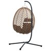 vidaXL H&aelig;ngende &aelig;ggestol Brun 104 x 100 x 191 cm polyrattan