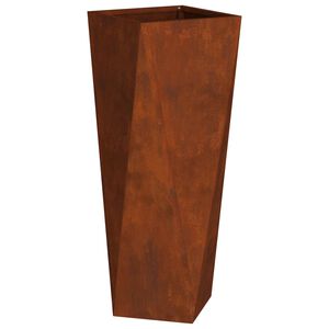 vidaXL Plantekasse Rusten 30 x 30 x 75 cm Cortenst&aring;l