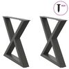 vidaXL sofabordsben 2 stk. antracit 50x(42-43,3) cm st&aring;l