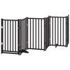 vidaXL hundel&aring;ge m. d&oslash;r 6 paneler 300 cm foldbar massivt gran sort