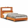 vidaXL sengeramme uden madras 100x200 cm massivt fyrretr&aelig; gyldenbrun