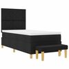 vidaXL Box spring seng med madras Sort 100 x 200 cm Stof