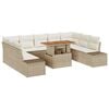 vidaXL Havesofa S&aelig;t 10 stk. Beige og creme