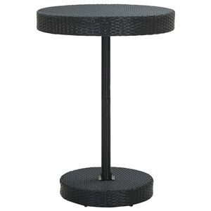 vidaXL havebord 75,5x106 cm polyrattan sort