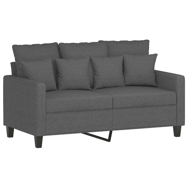 vidaXL 2-personers sofa 120 cm stof m&oslash;rkegr&aring;