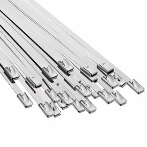 vidaXL Kabelb&aring;nd 25 stk. 4,6 x 150 mm S&oslash;lv