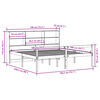 vidaXL seng med reol uden madras 180x200 cm massivt fyrretr&aelig;