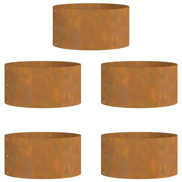 vidaXL Havekrukker 5 pcs Brun 40 x 40 x 20 cm Cortenstål