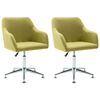 vidaXL drejelige spisebordsstole 2 stk. stof grøn