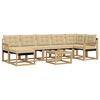 vidaXL Udend&oslash;rs sofagruppe med pude 8 pcs Hvid og Beige