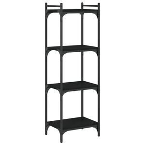 vidaXL bogreol med 4 hylder 40x30x120 cm konstrueret tr&aelig; sort