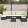 vidaXL Havesofa S&aelig;t 9 pcs Sort Poly rattan