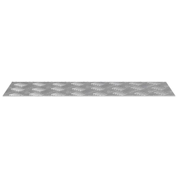 vidaXL Trappe Tread Rektangul&aelig;r 2 pcs S&oslash;lv 60 x 20 cm Aluminium