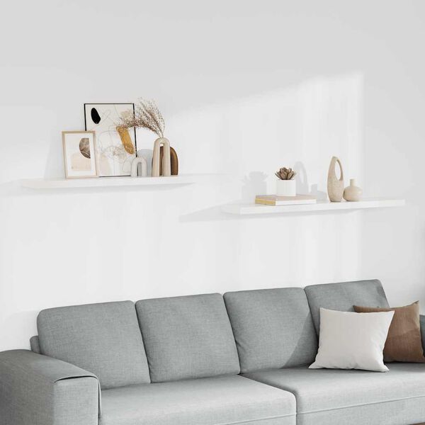 vidaXL v&aelig;ghylder 2 stk. 120x23,5x3,8 cm MDF hvid