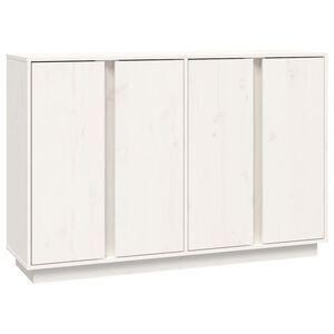 vidaXL sk&aelig;nk 120x35x80 cm massivt fyrretr&aelig; hvid