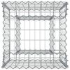 vidaXL Gabion h&oslash;jbed S&oslash;lv 50 x 50 x 60 cm Galvaniseret st&aring;l