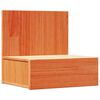 vidaXL Sengebord Voks brun 42 x 32,5 x 40 cm Massivt fyrretr&aelig;