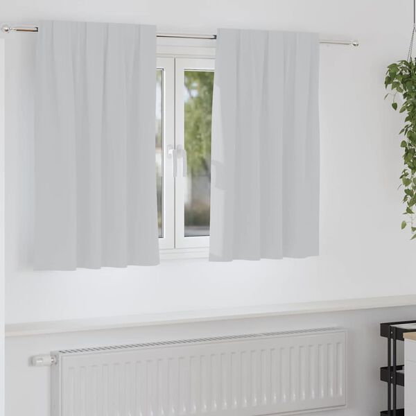 vidaXL M&oslash;rkl&aelig;gningsgardiner med ringe 2 pcs Bleg Gr&aring; 140 x 140 cm