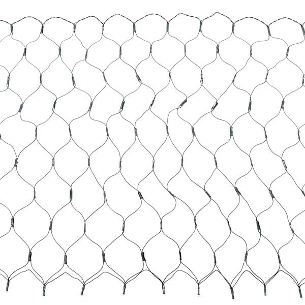 vidaXL Led net M&oslash;rkegr&oslash;n