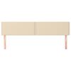 vidaXL sengegavle 2 stk. 90x5x78/88 cm stof cremefarvet