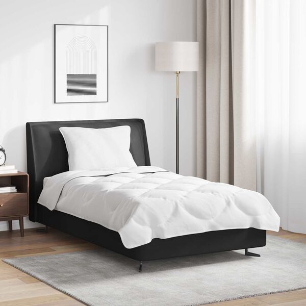 vidaXL Dynebetræk Sæt med pude 2 pcs Hvid Mikrofiber