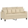 vidaXL 2-personers sofa 140 cm stof cremefarvet