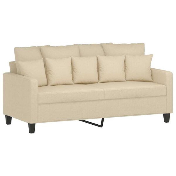 vidaXL 2-personers sofa 140 cm stof cremefarvet