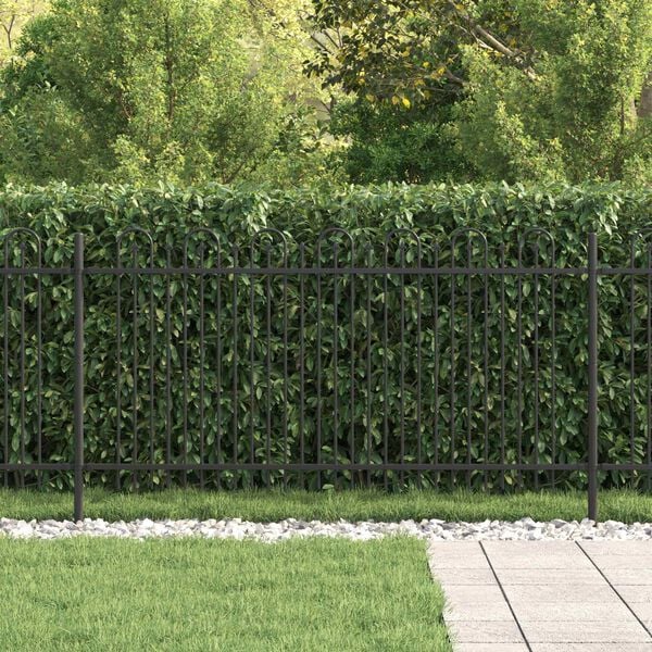 vidaXL Spike Buehegn Sort 200 x 150 cm Pulverlakeret st&aring;l