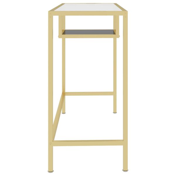 vidaXL computerbord 100x36x74 cm hærdet glas transparent