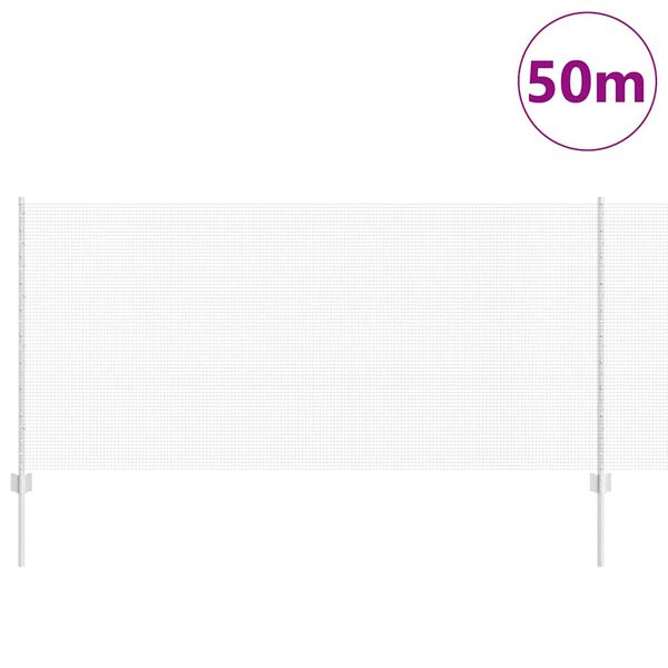 vidaXL Hegn med post S&oslash;lv 1 x 50 m St&aring;l