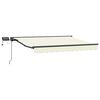 vidaXL Manuel markise-ramme med LED-lys Creme og antracit 3 x 2 m