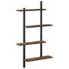 vidaXL V&aelig;ghylde R&oslash;get eg 61 x 13,5 x 105,5 cm Konstrueret tr&aelig;