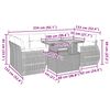 vidaXL sofas&aelig;t til haven 7 dele med hynder polyrattan sort