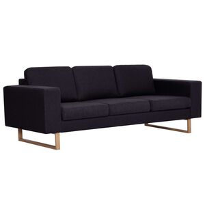 vidaXL 3-personers sofa i stof sort