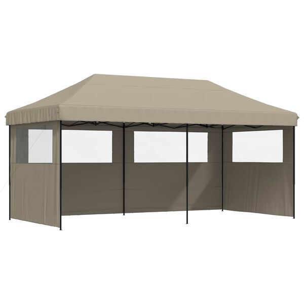 vidaXL Party Tent Gr&aring;brun 292 x 580 x 315 cm Oxford stof