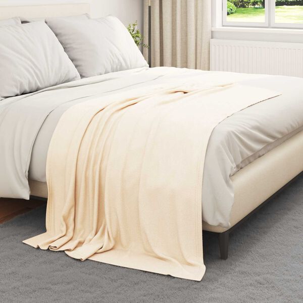 vidaXL Kastet&aelig;pper 24 pcs Creme 170 x 130 cm Fleece