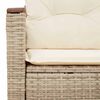 vidaXL 2-personers havesofa med hynder polyrattan beige