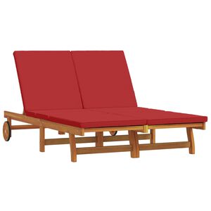 vidaXL Solstol 2-person Brun 63 x 199 x 85 cm Massivt Akacietr&aelig;