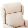 vidaXL Massagestol med pude Creme 93.5 x 67.5 x 101.5 cm Stof