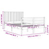 vidaXL sengeramme med sengegavl 120x200 cm massivt tr&aelig; hvid