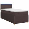 vidaXL Boxmadras med topmadras M&oslash;rk Brun 90 x 200 cm Stof
