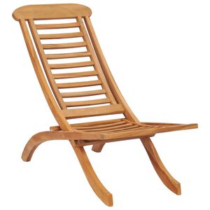 vidaXL Sammenklappelig stol 50x90x69 cm massivt tr&aelig; teak