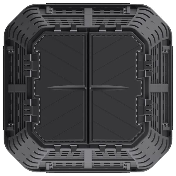vidaXL kompostbeholder 93,3x93,3x80 cm 480 l sort