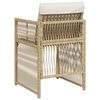 vidaXL havestole 4 stk. med hynder polyrattan beige