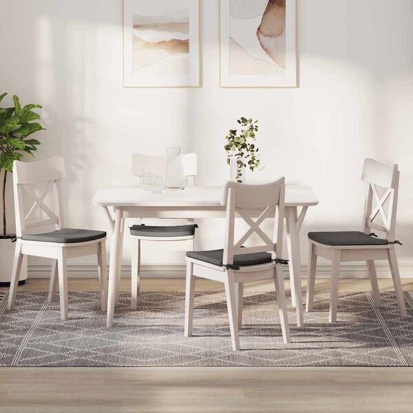 vidaXL S&aelig;depuder 4 pcs Lysegr&aring; 40 x 40 x 3 cm Velourstof