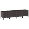 vidaXL Havekrukke med hjul Brun 160 x 40 x 44 cm PP