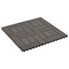 vidaXL Terrasse Flise 11 pcs M&oslash;rk Brun 30 x 30 cm WPC