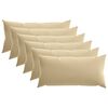 vidaXL Pudebetr&aelig;k 6 pcs HEERLEN Beige 40 x 80 cm Polyester