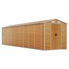 vidaXL haveskur 191x810x198 cm galvaniseret st&aring;l lysebrun