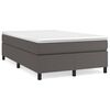 vidaXL Boxspring sengeramme 120x200 cm kunstl&aelig;der gr&aring;